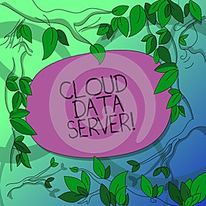 Handwriting text writing Cloud Data Server. Concept meaning built hosted through computing platformInternet internet