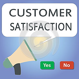 Handwriting text writing Customer Satisfaction. Concept meaning Exceed Consumer Expectation Satisfied over services