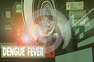 Handwriting text writing Dengue Fever. Concept meaning infectious disease caused by a flavivirus or aedes mosquitoes photo
