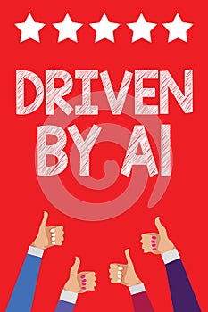 Handwriting text writing Driven By A1. Concept meaning Move or controlled by a top quality driver in the society Men women hands t