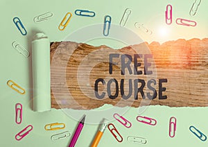 Handwriting text writing Free Course. Concept meaning series of lessons or lectures teaching skills you need