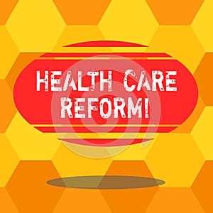 Handwriting text writing Health Care Reform. Concept meaning general rubric used for discussing major Medical policy Blank Color