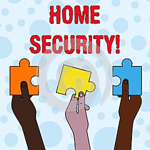 Handwriting text writing Home Security. Concept meaning A system that help protect your home from unwanted intruders