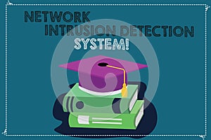 Handwriting text writing Network Intrusion Detection System. Concept meaning Safety security multimedia systems Color