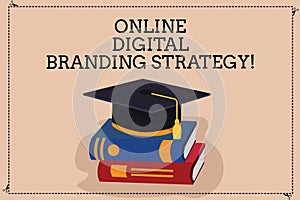Handwriting text writing Online Digital Branding Strategy. Concept meaning Marketing advertising optimization strategy