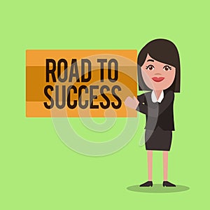 Handwriting text writing Road To Success. Concept meaning studying really hard Improve yourself to reach dreams wishes