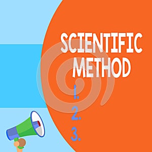 Handwriting text writing Scientific Method. Concept meaning Principles Procedures for the logical hunt of knowledge Half