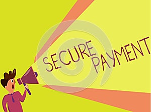 Handwriting text writing Secure Payment. Concept meaning Security of Payment refers to ensure of paid even in dispute