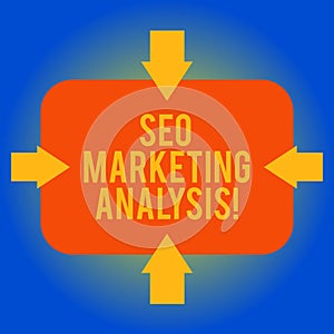 Handwriting text writing Seo Marketing Analysis. Concept meaning improve a given website s is ranking on search engines