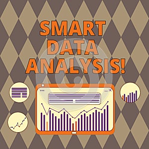 Handwriting text writing Smart Data Analysis. Concept meaning collecting and analyzing infos to make better decisions photo