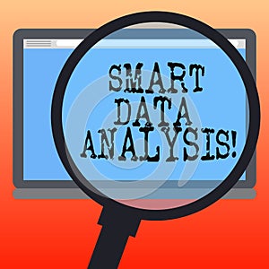 Handwriting text writing Smart Data Analysis. Concept meaning collecting and analyzing infos to make better decisions photo