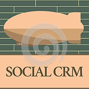 Handwriting text writing Social Crm. Concept meaning Customer relationship analysisagement used to engage with customers