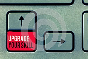 Handwriting text writing Upgrade Your Skill. Concept meaning Expand Scope of Knowledge Optimize Skills Craft photo