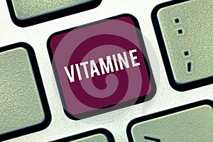 Handwriting text writing Vitamin E. Concept meaning Antioxidant Protects body tissue from damage caused by substances