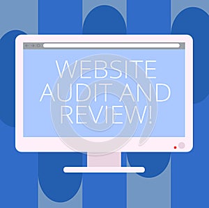 Handwriting text writing Website Audit And Review. Concept meaning Evaluation of web pages Feedback revision Blank