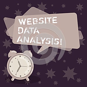 Handwriting text writing Website Data Analysis. Concept meaning analysis and report of web data for enhancing webpage