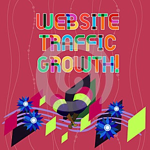 Handwriting text writing Website Traffic Growth. Concept meaning marketing metric that measures visitors of a site