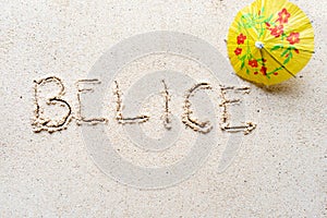 Handwriting words `Belice`