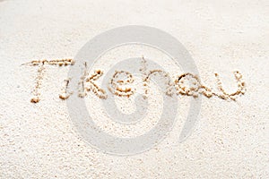 Handwriting words `Tikehau`