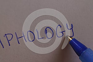 Handwriting - writing text on a white sheet of paper