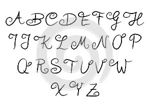 Handwritten alphabet photo
