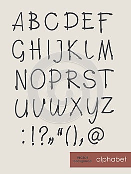 Handwritten alphabet letters . ABC for your design.