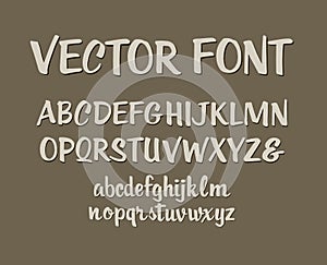 Handwritten alphabet letters vector. ABC for your design.