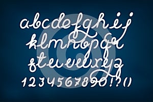 Handwritten alphabet set