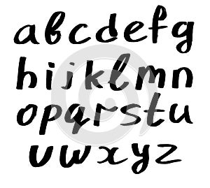 Handwritten alphabet - small