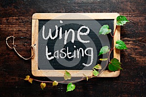 Handwritten decorative Wine tasting sign