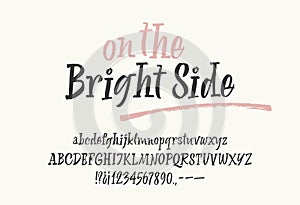 Handwritten font. Script. Latin calligraphic set