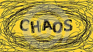 Handwritten illustration of chaos.