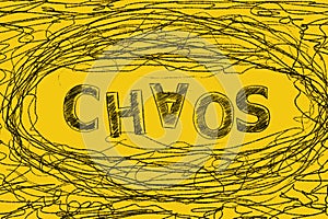 Handwritten illustration of chaos.