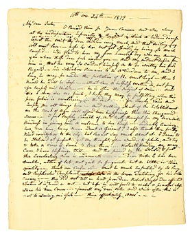 Handwritten Letter of 1819 photo