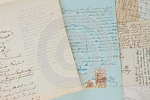 Handwritten letter background