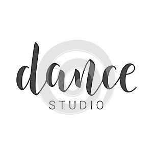Handwritten Lettering of Dance Studio. Vector Illustration