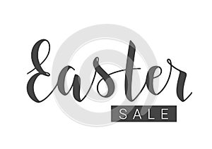 Handwritten Lettering of Easter Sale. Vector Illustration