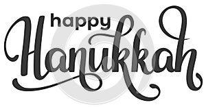 Handwritten lettering Happy Hanukkah