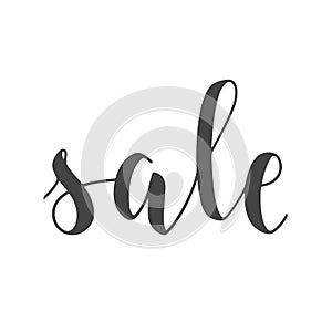 Handwritten Lettering of Sale. Vector Stock Illustration