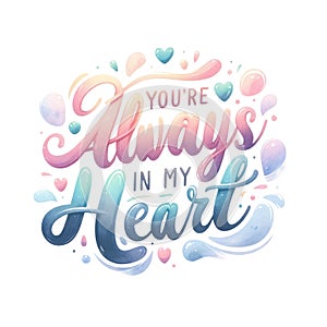 Handwritten lettering valentines day quote for card or poster design. Vellichor.