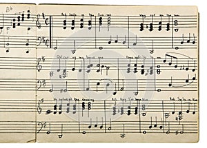 Handwritten music book img