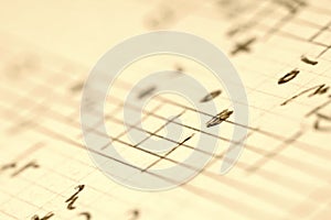 Handwritten music notes.