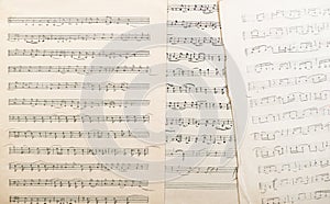 Handwritten musical notes