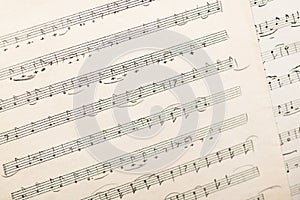 Handwritten musical notes