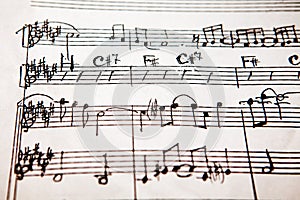 Handwritten musical score