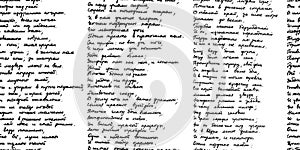 Handwritten russian poetry text vector seamless pattern