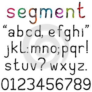 Handwritten Segment Font