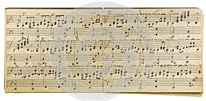 Handwritten sheets old music paper book manuscript sheet written song antique