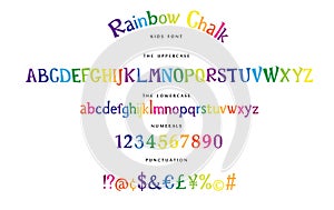 Handwritten display font vector alphabet set photo