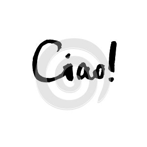 Handwritten vector words Ciao